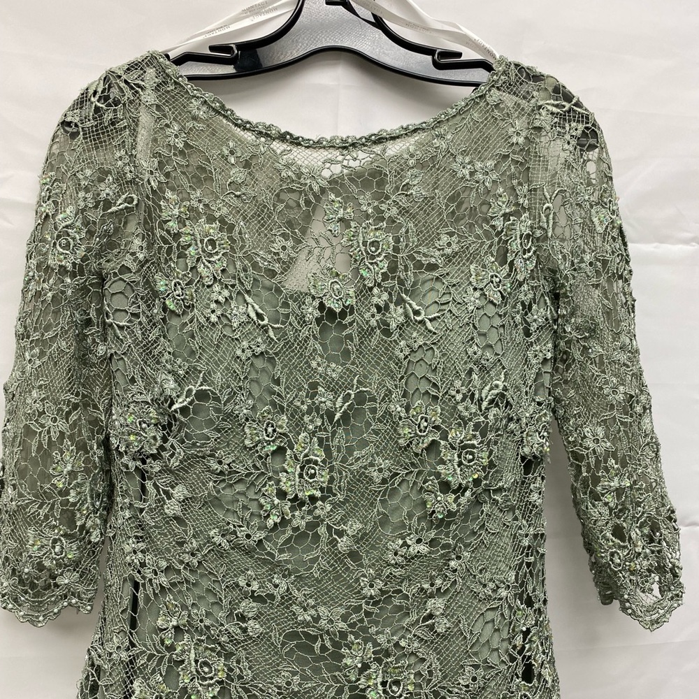 Montage by MonCheri 3/4 length silky crepe gown - Picture 9 of 13